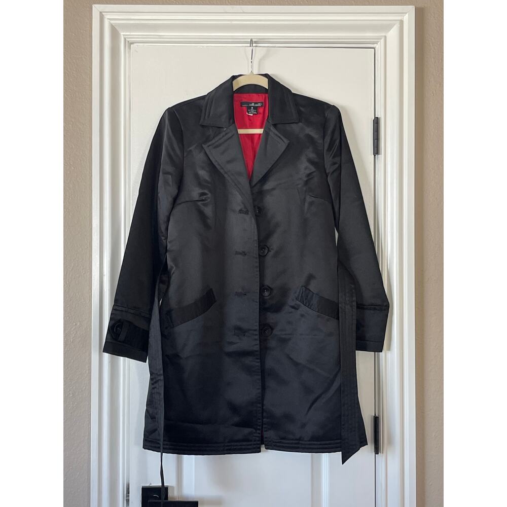 Women’s Willi Smith Lined Belted Jacket Coat Size Medium - Picture 3 of 6